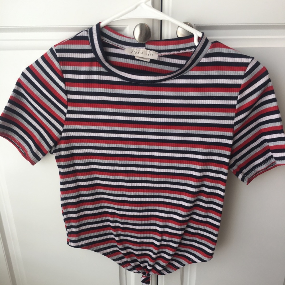 Cute Striped Crop Top